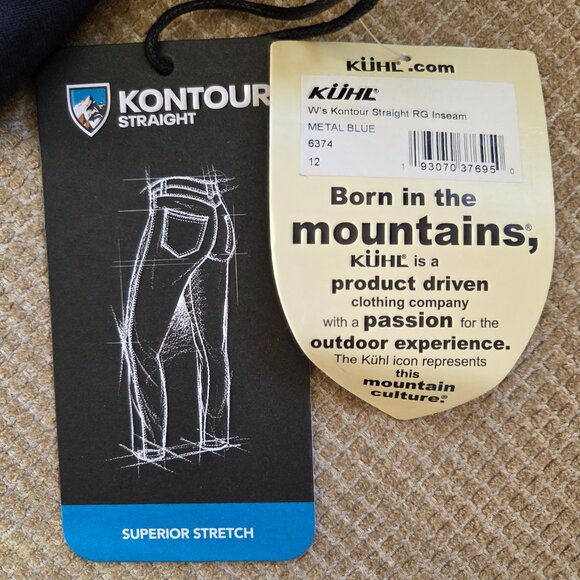 Kuhl Women's Kontour Pants Metal Blue Size 12 Straight Reg Inseam - Picture 1 of 5